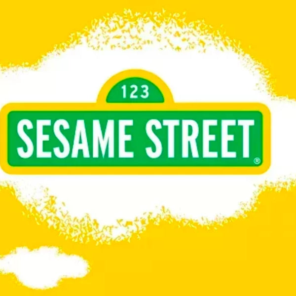 Sesame Street logo in yellow background for desktop banner shout factory