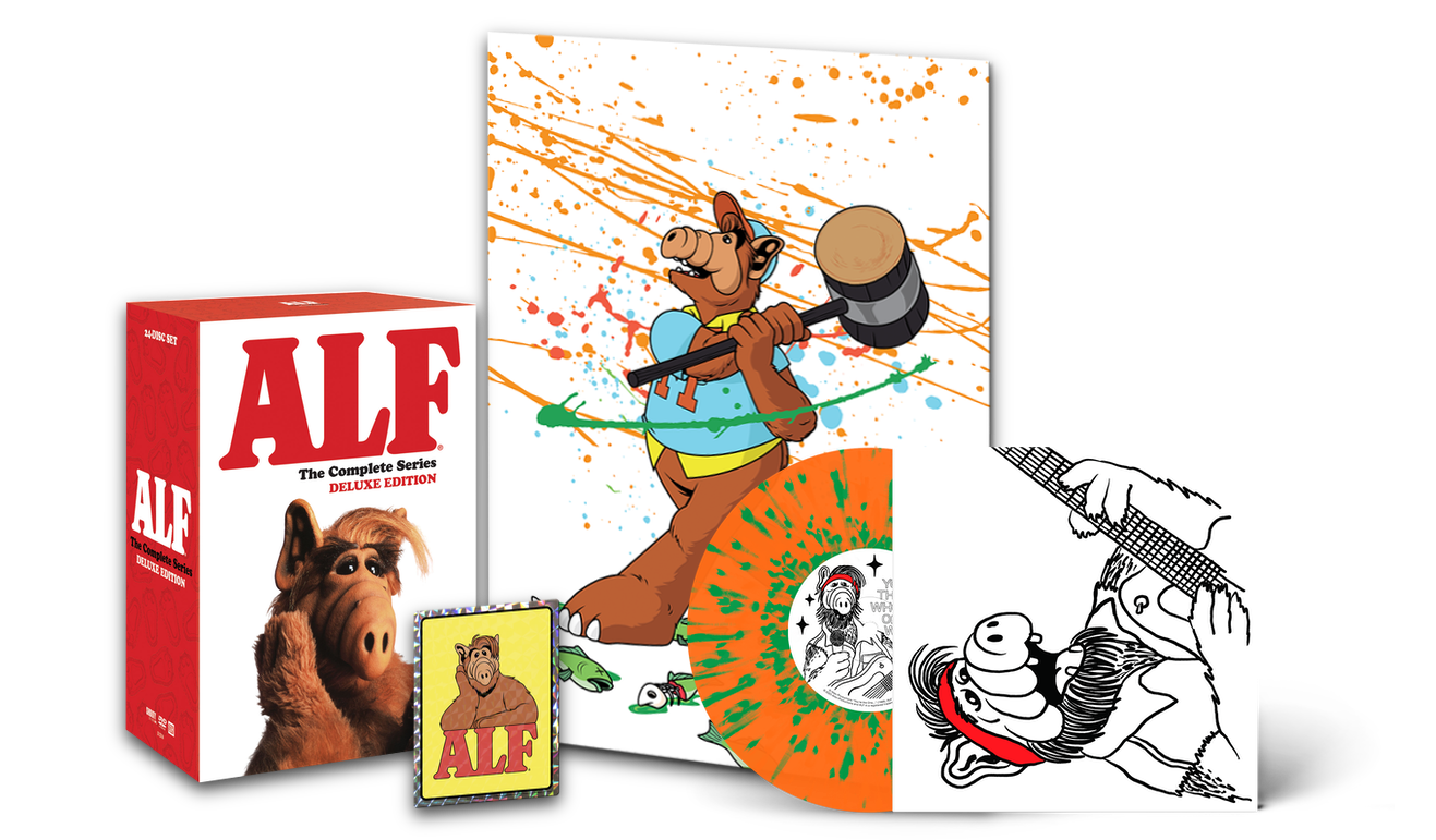 ALF: The Complete Series [Deluxe Edition] + Poster + Prism Sticker + Whisked Calico Splatter Vinyl - Shout! Factory