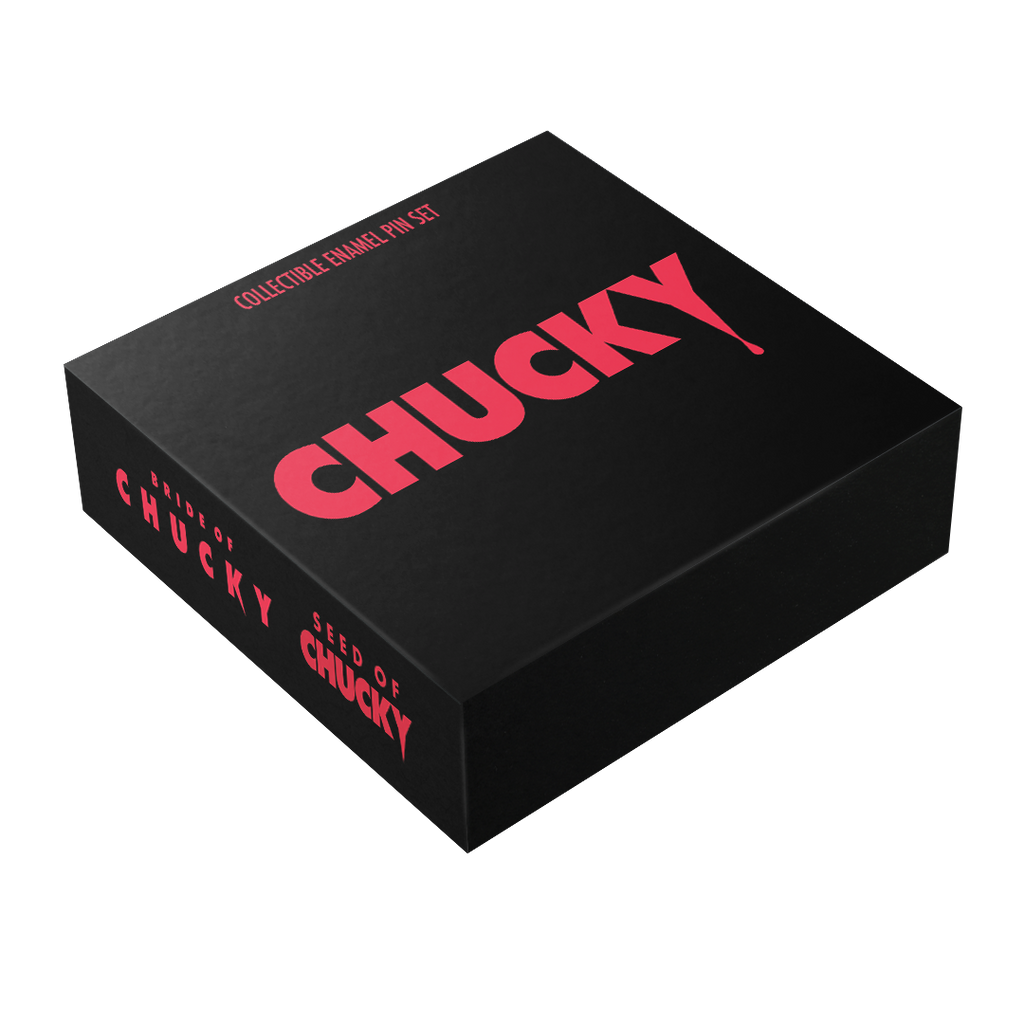 Chucky 4-7 + 8 Posters + 4 Slipcovers + Prism Sticker + Trading Cards + Enamel Pin Set - Shout! Factory