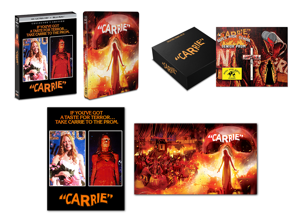 Carrie [Collector's Edition] + [Limited Edition Steelbook] + 2 Posters + Pin Set - Shout! Factory