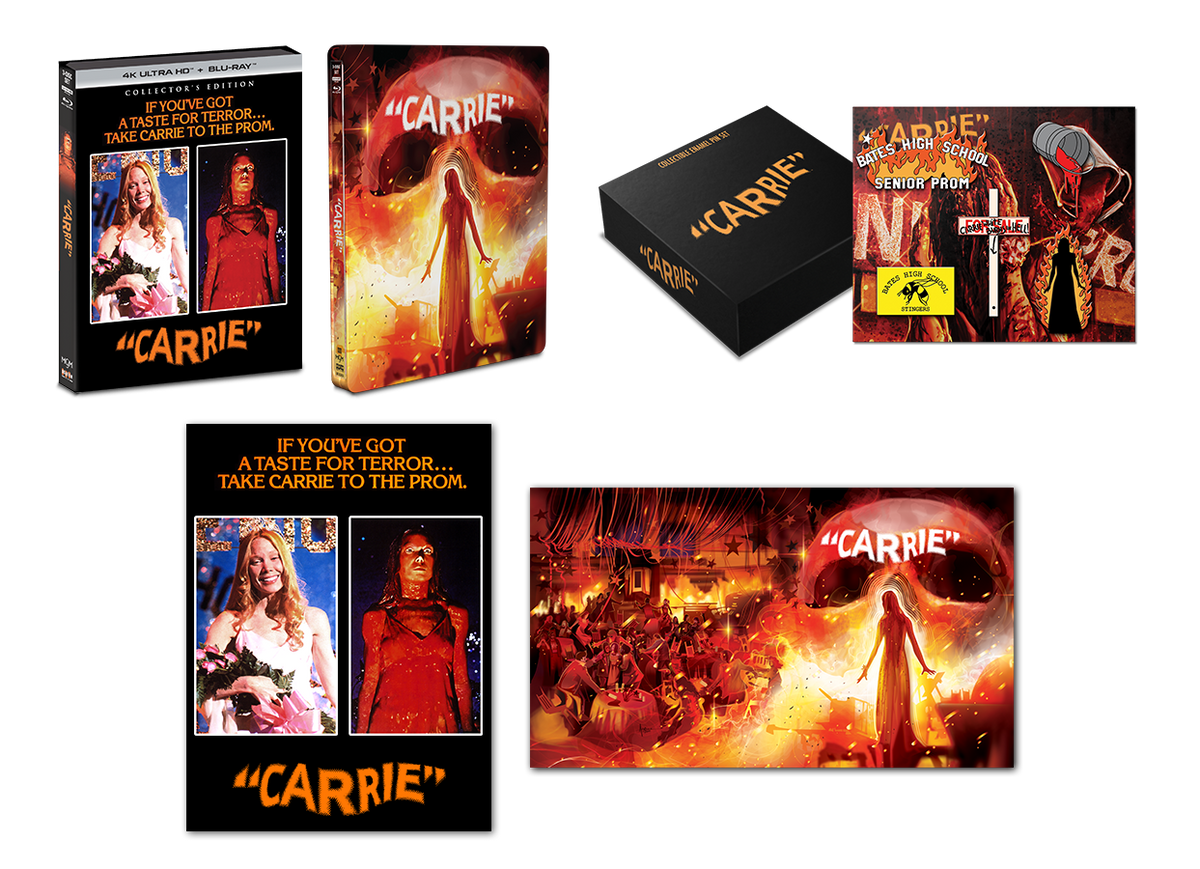 Carrie [Collector's Edition] + [Limited Edition Steelbook] + 2 Posters + Pin Set - Shout! Factory