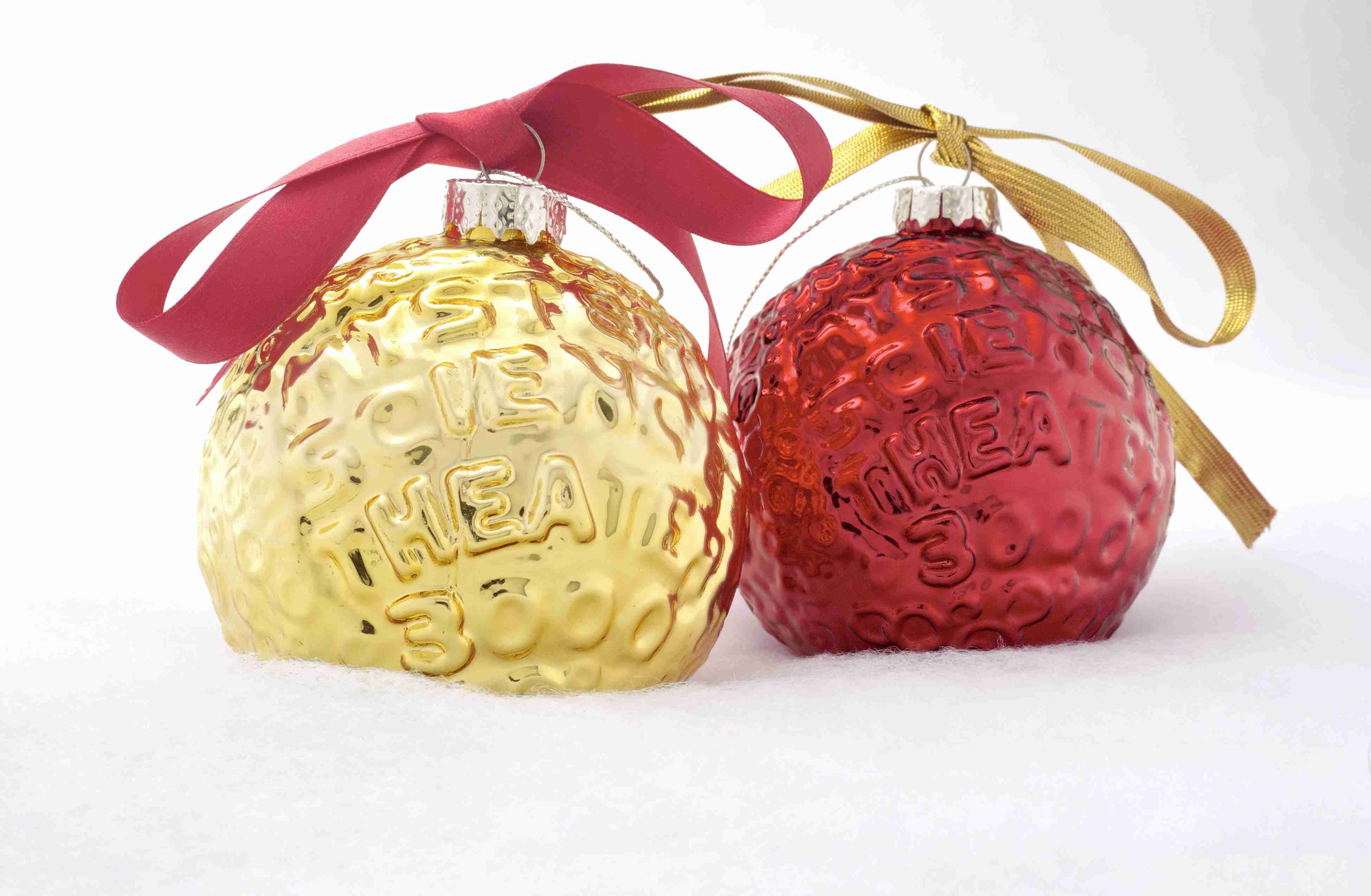 Gold Heart Ornaments - Set of 3 - 47th & Main
