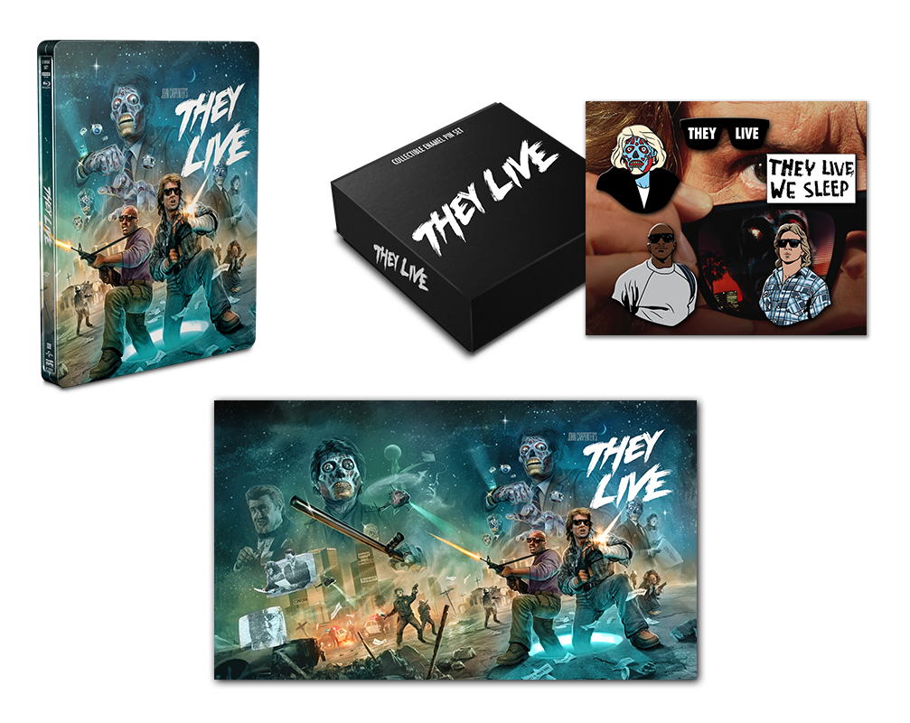 They Live [Limited Edition Steelbook] + Poster + Enamel Pin Set - Shout! Factory